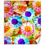 Colorful Daisy Garden Canvas 8  x 10 