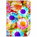 Colorful Daisy Garden Canvas 24  x 36 