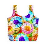 Colorful Daisy Garden Full Print Recycle Bags (M) 