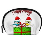Cute Xmas birds Accessory Pouches (Large) 