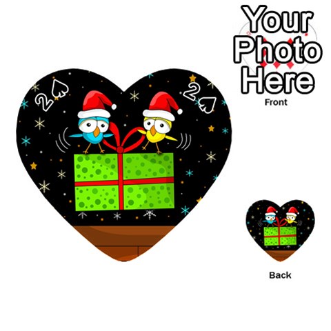 Cute Christmas birds Playing Cards 54 (Heart)  from UrbanLoad.com Front - Spade2