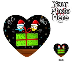 Queen Cute Christmas birds Playing Cards 54 (Heart)  from UrbanLoad.com Front - SpadeQ