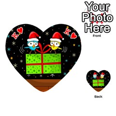 King Cute Christmas birds Playing Cards 54 (Heart)  from UrbanLoad.com Front - HeartK