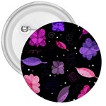 Purple and pink flowers  3  Buttons