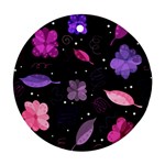 Purple and pink flowers  Ornament (Round) 