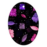 Purple and pink flowers  Ornament (Oval) 