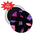 Purple and pink flowers  2.25  Magnets (10 pack) 