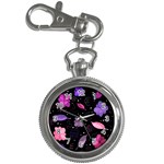 Purple and pink flowers  Key Chain Watches