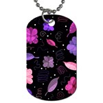 Purple and pink flowers  Dog Tag (Two Sides)