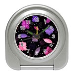 Purple and pink flowers  Travel Alarm Clocks