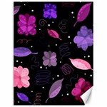 Purple and pink flowers  Canvas 12  x 16  