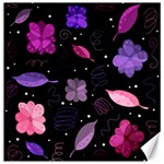 Purple and pink flowers  Canvas 20  x 20  