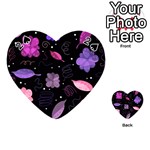 Purple and pink flowers  Playing Cards 54 (Heart) 