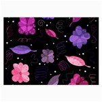Purple and pink flowers  Large Glasses Cloth (2-Side)