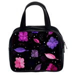Purple and pink flowers  Classic Handbags (2 Sides)