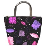 Purple and pink flowers  Bucket Bags