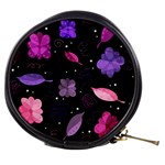 Purple and pink flowers  Mini Makeup Bags