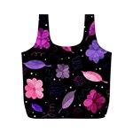 Purple and pink flowers  Full Print Recycle Bags (M) 