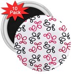 Red elegance  3  Magnets (10 pack) 