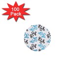 Blue elegance  1  Mini Buttons (100 pack) 