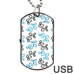 Blue elegance  Dog Tag USB Flash (Two Sides) 