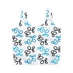 Blue elegance  Full Print Recycle Bags (M) 