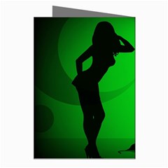 Female Silhouette Greeting Cards (Pkg of 8) from UrbanLoad.com Right
