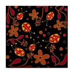 Flowers and ladybugs 2 Tile Coasters