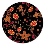 Flowers and ladybugs 2 Magnet 5  (Round)