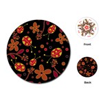 Flowers and ladybugs 2 Playing Cards (Round) 