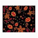 Flowers and ladybugs 2 Small Glasses Cloth (2-Side)