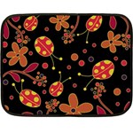 Flowers and ladybugs 2 Fleece Blanket (Mini)