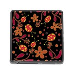 Flowers and ladybugs 2 Memory Card Reader (Square)
