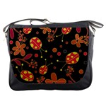 Flowers and ladybugs 2 Messenger Bags