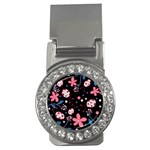 Pink ladybugs and flowers  Money Clips (CZ) 