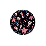 Pink ladybugs and flowers  Hat Clip Ball Marker (4 pack)