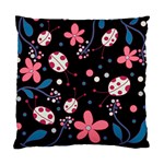 Pink ladybugs and flowers  Standard Cushion Case (Two Sides)