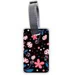 Pink ladybugs and flowers  Luggage Tags (One Side) 