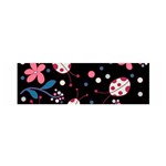 Pink ladybugs and flowers  Satin Scarf (Oblong)