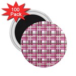 Pink plaid pattern 2.25  Magnets (100 pack) 