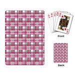 Pink plaid pattern Playing Card