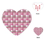 Pink plaid pattern Playing Cards (Heart) 