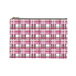 Pink plaid pattern Cosmetic Bag (Large) 