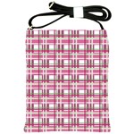 Pink plaid pattern Shoulder Sling Bags