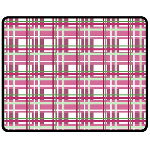 Pink plaid pattern Fleece Blanket (Medium)  from UrbanLoad.com 60 x50  Blanket Front