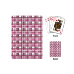 Pink plaid pattern Playing Cards (Mini) 