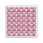 Pink plaid pattern Memory Card Reader (Square) 