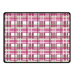 Pink plaid pattern Double Sided Fleece Blanket (Small) 