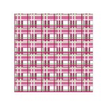 Pink plaid pattern Small Satin Scarf (Square)