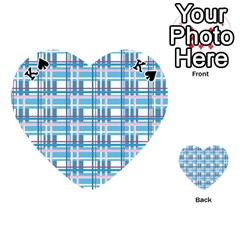 King Blue plaid pattern Playing Cards 54 (Heart)  from UrbanLoad.com Front - SpadeK
